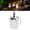 Manual Milk Frother 304 Stainless Steel Double Layer Brushed Process