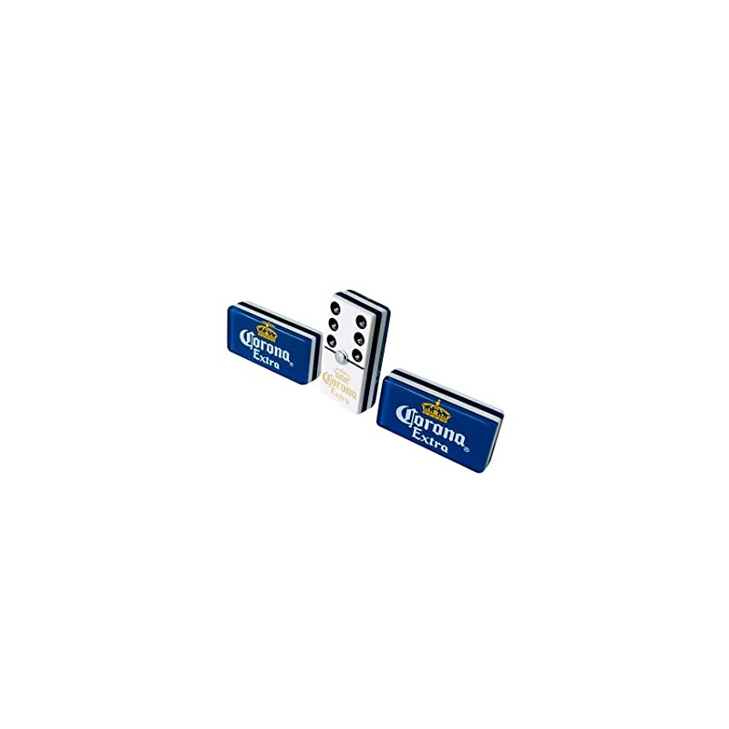 Domino Corona Extra Fondo Azul y Baraja Española Modelo ESP