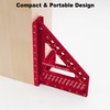 ViewReal Premium Carpenter Square Hole Scribing Ruler Woodworking Square 22.5-90