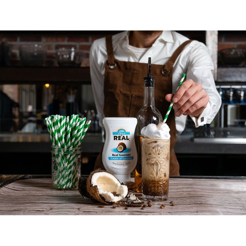 Coco Reàl, Cream of Coconut, 16.9 FL OZ Squeezable Bottle,