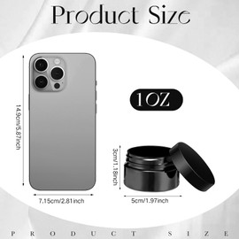 Patelai Patelai 4 Pieces Round Wide-mouth Leak Proof Plastic Container Jars with Lids for Travel Storage Makeup Beauty Products Face Creams Oils Salves Ointments DIY Making(1 Ounce,Pure Black)