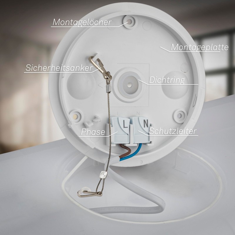 BRILONER - LED ceiling light with indirect light, flat, neutral