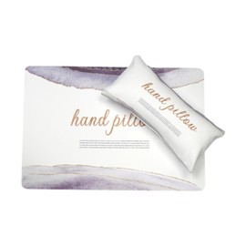 MagiDeal PU Leather Nail Art Pillow and Mat Nail Art Tools Soft Easy to Clean Washable Nail Desk Mat for Wrist Support Nail Technician, Purple