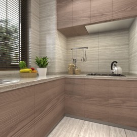 Extra Wide Walnut Grain Wood Countertop Contact Paper Black Walnut Wood Matte Textured Waterproof Self-Adhesive Remove Thick Peel and Stick Vinyl Sticker Wallpaper for Kitchen Door 32"x394"