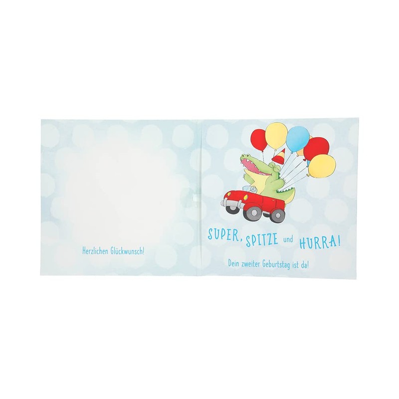 Depesche 11515-004 2nd Birthday Number Card with Music, Refined Folding