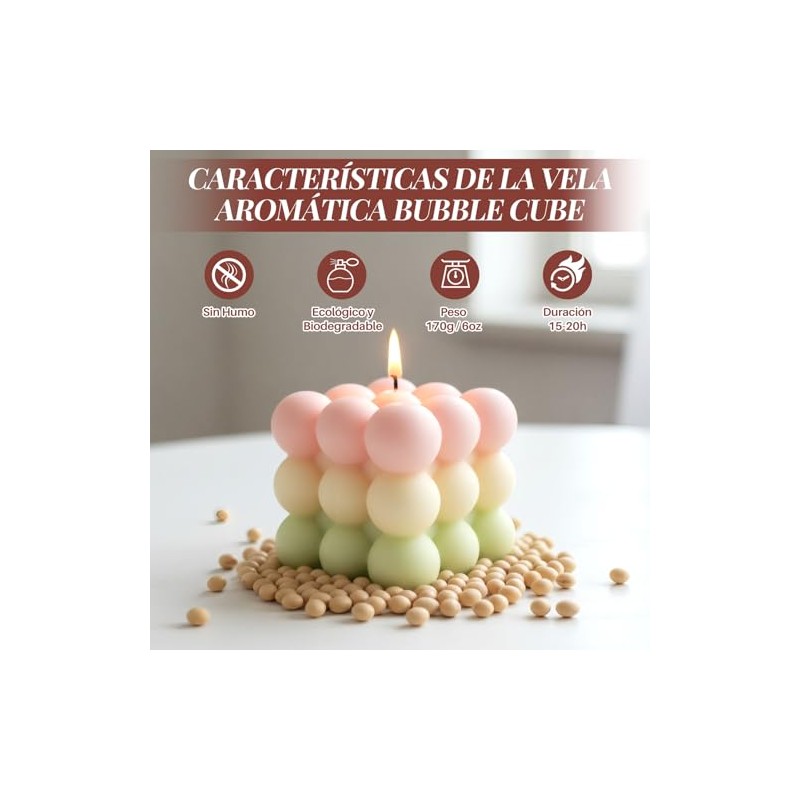 Nasjac Velas Aromaticas Regalo para Mujer, 6 Velas Perfumadas de