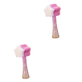 FOMIYES 2pcs Portable Facial Cleansing Brush Manual Skin Care Tool Face Massage Brush Plastic Material Ergonomic Handle Women's Beauty Accessory