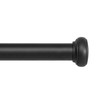 Kenney Weaver Cap End Indoor/Outdoor Black Curtain Rod, Adjustable for