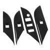 4 Pcs Door Window Control Panel Cover Carbon Fiber Style