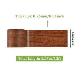 SagaSave 2.24 Inch x 15Ft Woodgrain Patterned Duct Tape, Multi-Purpose Self Adhensive Waterproof Repair Tape for Furniture Door Floor Table and Chair (Chocolate Color)