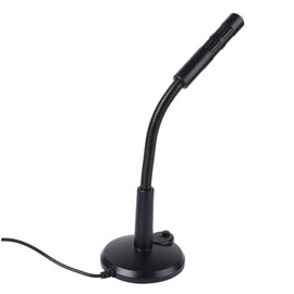 VICASKY 1pc Conference Microphone Flexible USB Microphone Voice Amplifier (Black)