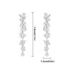 HAISWET Wedding Leaf Dangle Dangling Earrings for Women Bridal Statement