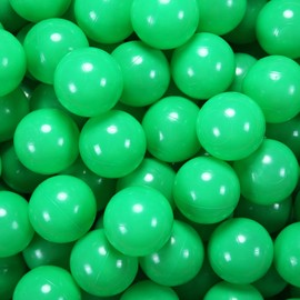 GUESVOT 2.75 Inch Big Ball Pit Balls - Crush Proof Plastic Balls for Ball Pit Pack of 50pcs Set for Toddlers Ball Pool Playtent Tunnels with Reusable Storage Bag (Green)