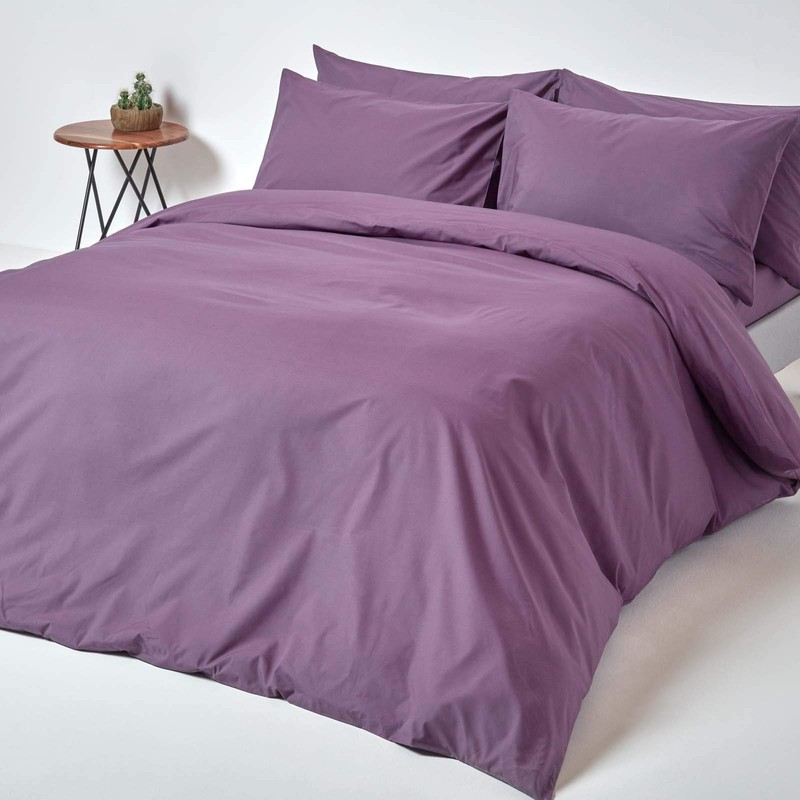 HOMESCAPES Purple Grape Extra Deep Fitted Sheet (18”) Single 200