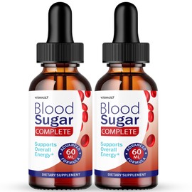 BloodSugar Complete Drops, BloodSugar Complete Supplement Liquid Drops - Maximum Strength, BloodSugarComplete Health & Wellness All Natural Formula, BloodSugar Healthy Drops Reviews (2 Pack)