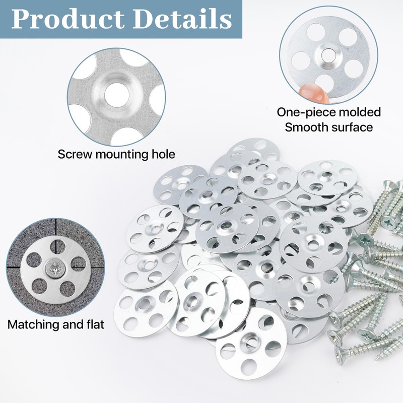 Akamino 300 Pcs Easy Fix Washers Set, 150 Pcs 36mm