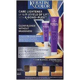 Schwarzkopf Keratin Color Care Lighteners Permanent Hair Color Cream, Platinum Blonde