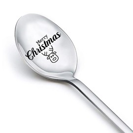 Christmas Spoons Gifts for Daughter Son Christmas Presents Gifts from Mom Dad Xmas Gifts for Boys Girls Christmas Stocking Stuffers for Men Women Friends Engraved Coffee Tea Spoon
