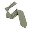 Mens Solid Linen Tie and Pocket Square Set - Slim