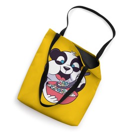 Panda Bear Eats Cornflakes Flakes Cereal Pandas Anime Comic Tote Bag
