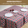 Native Fab Christmas Check Cloth Napkins Set of 4-18"x18", 100%