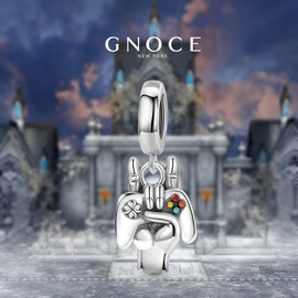 GNOCE Handheld Game Console Pendant Charm Sterling Silver Dangle Charm Fit Bracelet/Necklace for Women Girls Wife Daughter