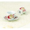 Lorren Home Trends 80-1234 Cups and Saucers, One Size, Red
