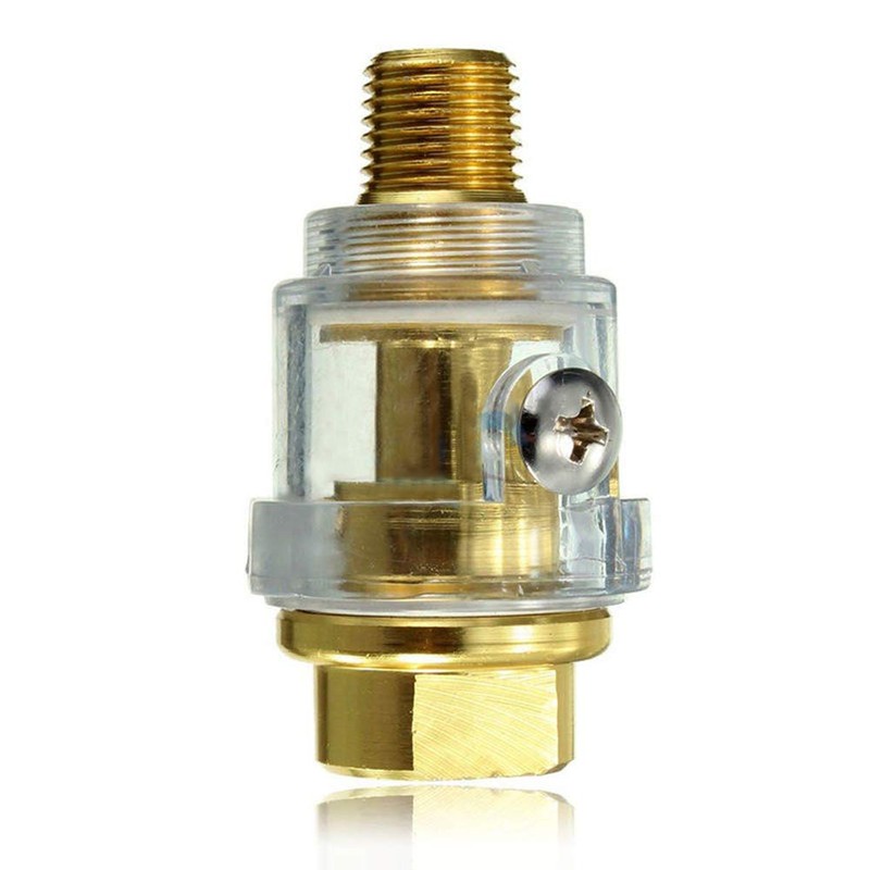 1/4 NPT-Threaded Male & Female Mini in-Line Automatic Oiler Lubricator