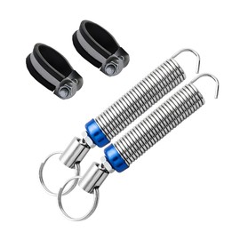 CGEAMDY 2-Piece Boot Lid Spring, Metal Boot Lifter, Tension Spring Lid Adjustable 15 cm - 24 cm, Multifunctional Car Accessories, Suitable for Cars Silver