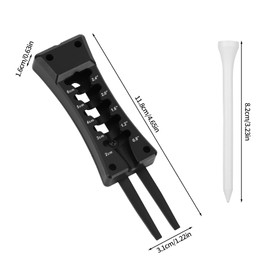 lasuroa Adjustable Golf Tee Height Tool, 3 In 1 Lightweight Golf Training Aid Easy Use Precision Tee Holder Height Setter for Consistent Swings Drivers Irons Fairway Woods Accessories