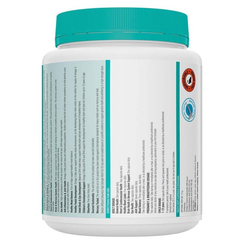 Swisse Ultiboost Odourless High Strength Wild Fish Oil 1500mg 400