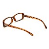 V.W.E. Women Rectangular Rhinestones Reading Glasses - Fashion Leopard Clear