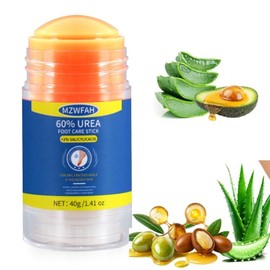 Urea 60% & Salicylic Acid 2% Foot Care Stick – Helps Exfoliate Rough Dead Skin & Hydrate Dry Cracked Heels – Convenient Solid Balm for Feet, Hands, El