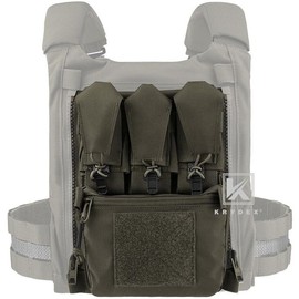 KRYDEX Tactical Zip On Assault Back Panel Banger MOLLE for FCPC V5 Plate Carrier Vest - Color: Ranger Green