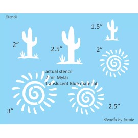 Stencils by Joanie Southwest Sun Cactus Aztec Hopi Desert Shapes DIY Art Signs