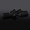 4-Piece Lexziuo 1" x 2" Rectangular Black Plastic End Caps