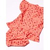 Seafolly Girls' Short Sleeve Rashguard Swimsuit Set, Fruit Punch Peach,