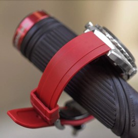 B & R Bands Aqua-Vent FKM Rubber Quick Release Dive Watch Band Straps 20mm 22mm  - 22mm, Red