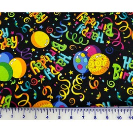 Cotton Fabric Happy Birthday Party 0846-1220 by The Yard