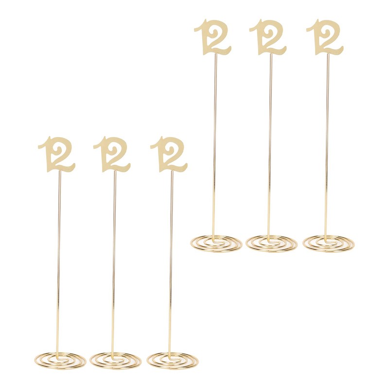 6pcs Metal Wedding Table Numbers Rust Prevention Thickened Tall Table