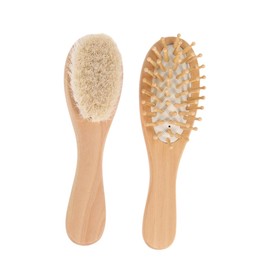 Kisangel 2sets Brush Set Hair Brush for Scalp Wooden Comb Hair Cleaning Tool Bathing Tools 2pcs*2
