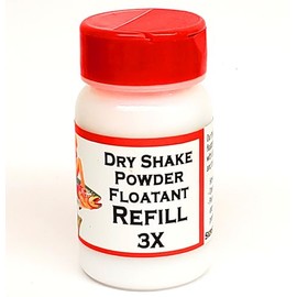 3X Refill for Dry Shake Floatant, and Other Powder Floatant Products. Superhydrophobic Powder Creates High Riding Flies and is Compatible with All Brands of Dry Shake or Brush-on Floatants.