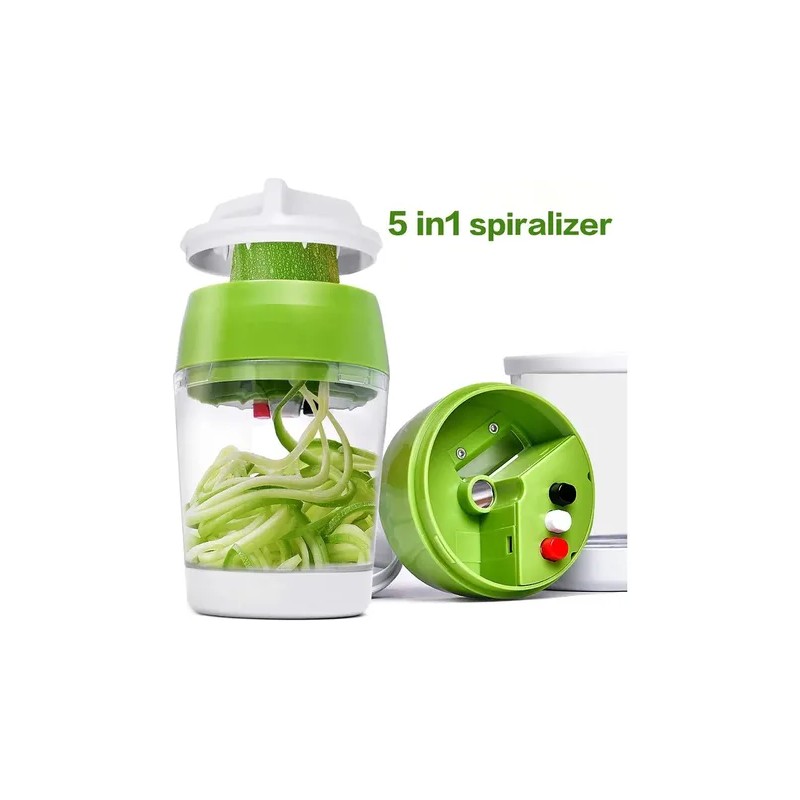 Cortador Verduras Espiral 5 En 1 Rallador Ajustable