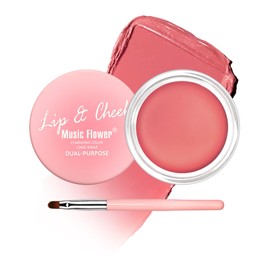 Unusual Beauty Cream Blush for Cheeks, Lips and Eyes, Natural-Looking, Long-Lasting Face Makeup, Moisturizing Formula Waterproof Blendable Color Blush (Taro Bean Paste)