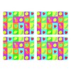 KitchenCraft Fruit Cork Backed Placemats, Set of 4, Multi-Colour