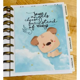 Handmade "Angels with Fur instead of Wings" 2-Sided Dashboard for use with Happy Planner
