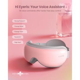 RENPHO Eye Massager with Voice Controlled for Migraines, Birthday Gift for Women Her Mom, Eyeris 1V Bluetooth Music Heated Care Machine, Relax & Reduce Strain Dark Circles﻿