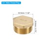 PATIKIL G1 Brass Pipe Plug, 2pcs Male External Thread Hex