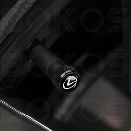 Lexus Tire Valve Cap RX LX CT EX HS NX ES LX LC GS IS Dress Up Cool (Lexus, Black)