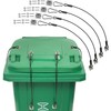 TonGass (4-Pack, Black Garbage Trash Can Lid Lock with Wire